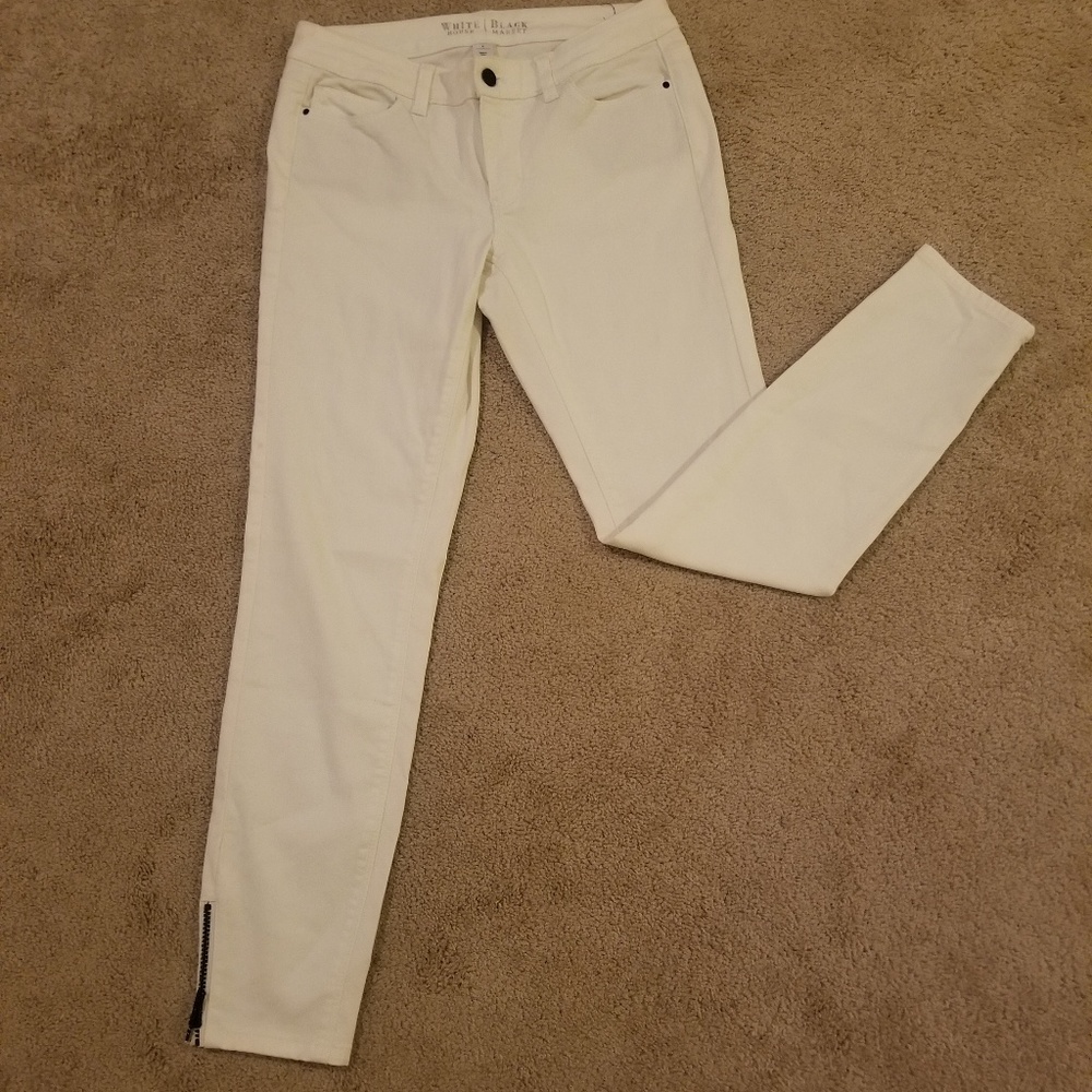 White House Black Market Skinny White Jeans NWOT